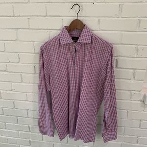 Hugo Boss red and blue check shirt